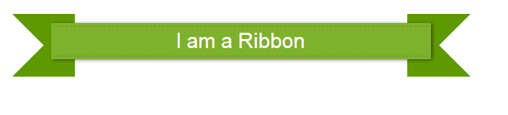 Stitched Ribbon with CSS3 - No Images