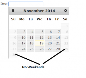 Disable Weekends Jquery DatePicker