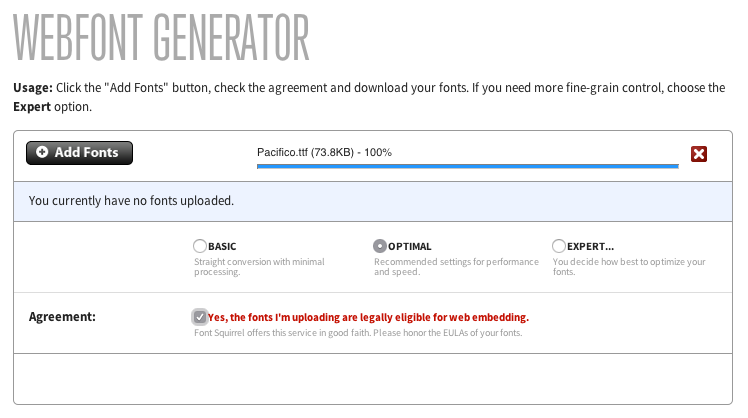 Web Font Generator